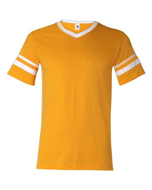 Sleeve Stripe V-Neck Jersey