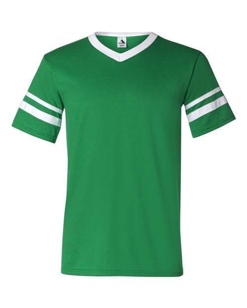 Sleeve Stripe V-Neck Jersey