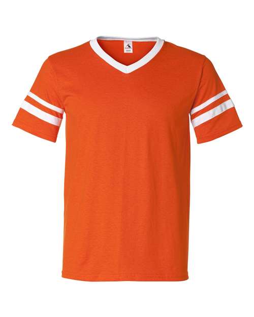 Sleeve Stripe V-Neck Jersey