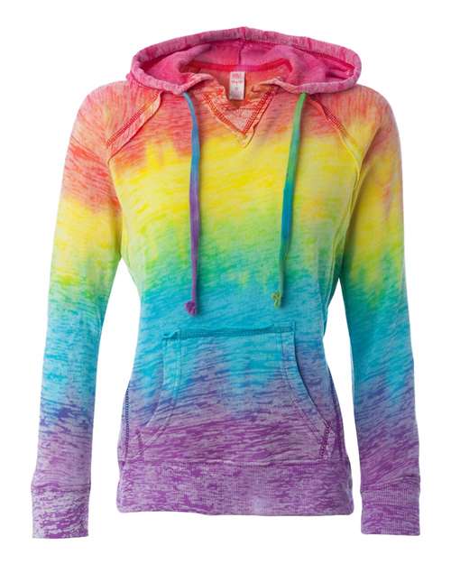 Ladies/Girls Burnout V-Notch Hoodie