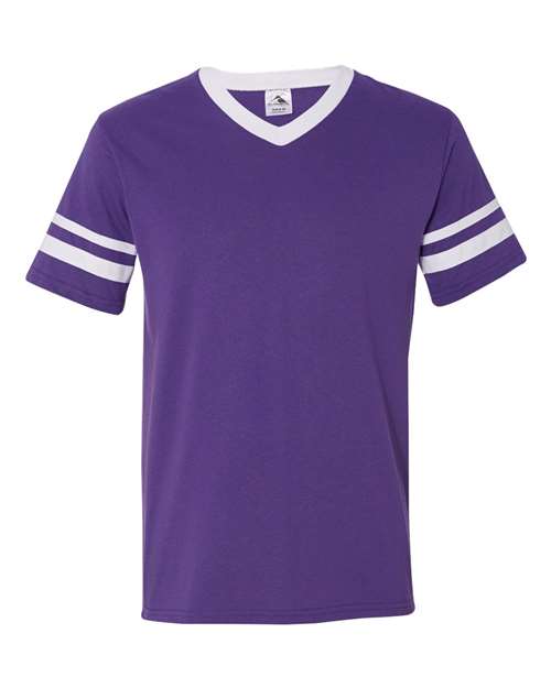 Sleeve Stripe V-Neck Jersey