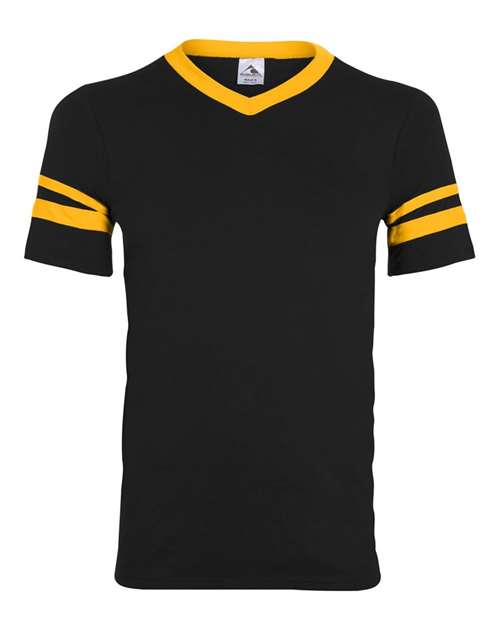 Sleeve Stripe V-Neck Jersey