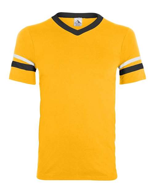Sleeve Stripe V-Neck Jersey