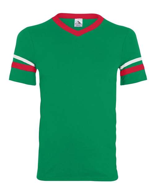 Sleeve Stripe V-Neck Jersey
