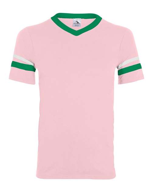 Sleeve Stripe V-Neck Jersey