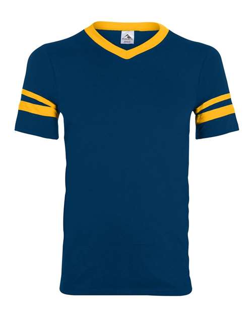 Sleeve Stripe V-Neck Jersey