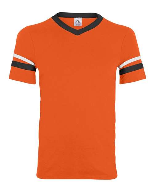 Sleeve Stripe V-Neck Jersey