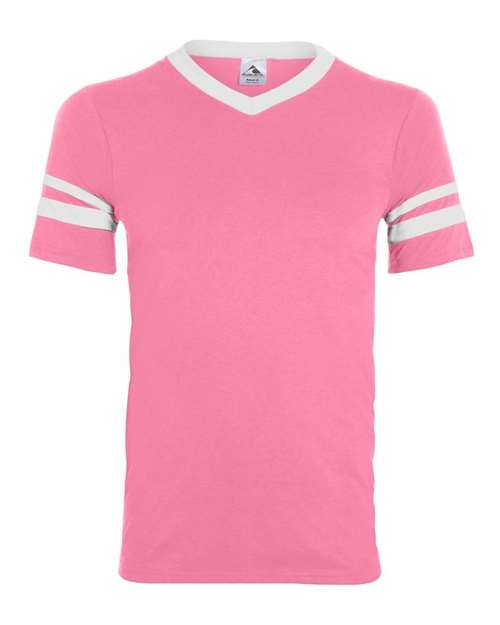 Sleeve Stripe V-Neck Jersey