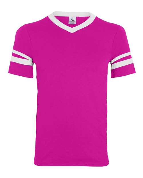 Sleeve Stripe V-Neck Jersey
