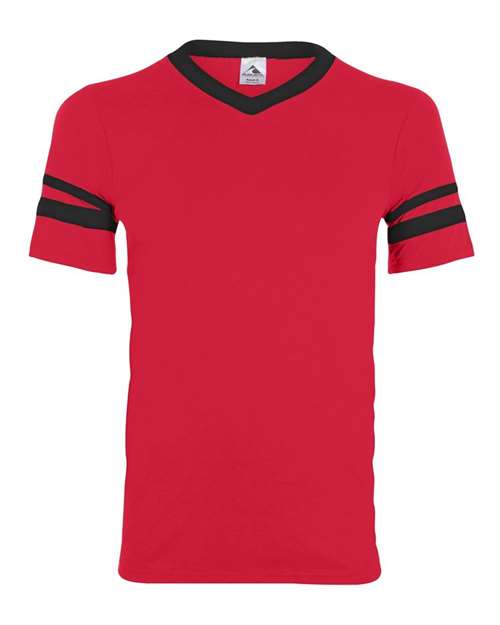 Sleeve Stripe V-Neck Jersey