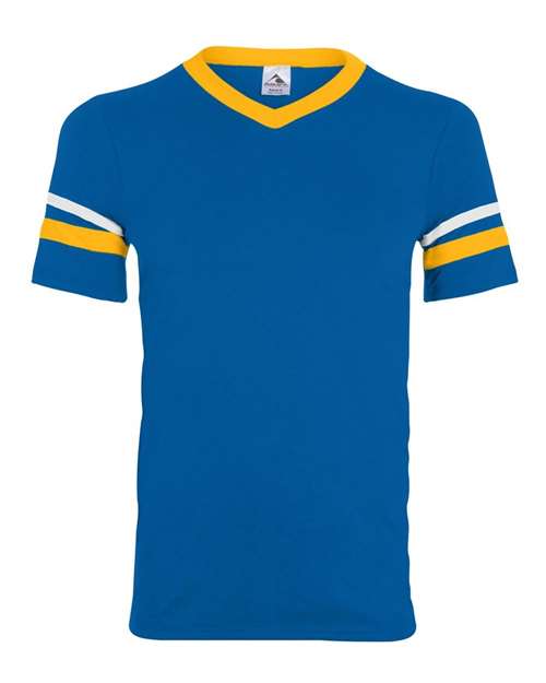 Sleeve Stripe V-Neck Jersey