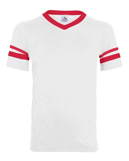 Sleeve Stripe V-Neck Jersey