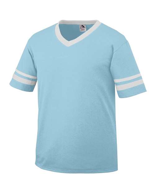 Sleeve Stripe V-Neck Jersey