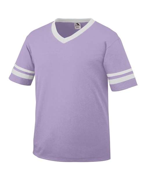 Sleeve Stripe V-Neck Jersey