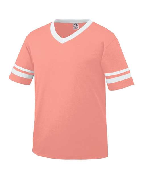 Sleeve Stripe V-Neck Jersey
