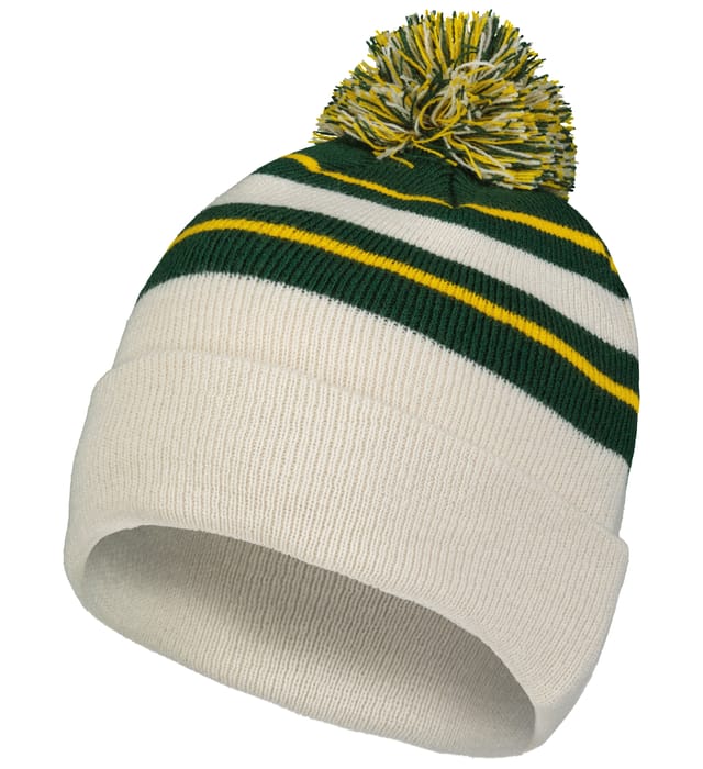Knit Fold Over Pom-Pom Beanie