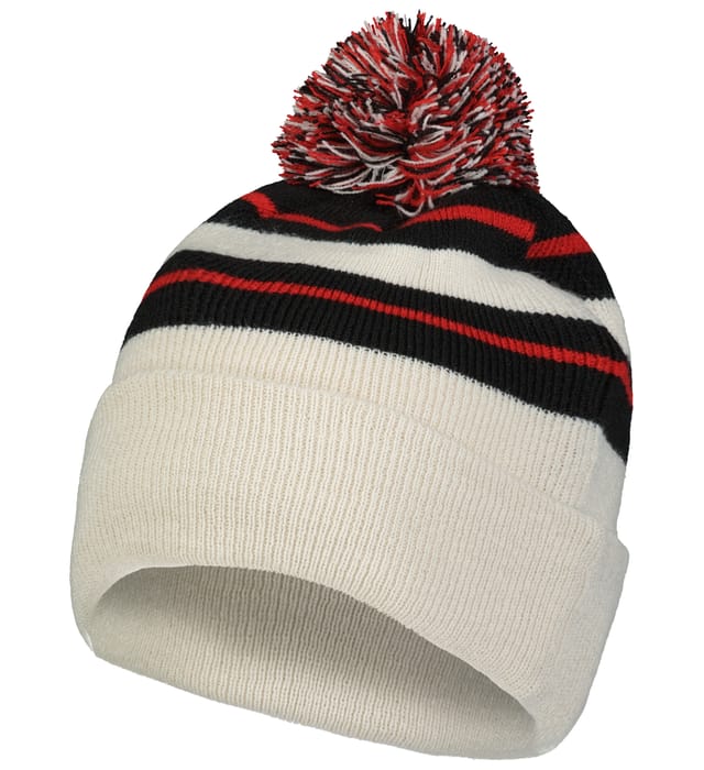 Knit Fold Over Pom-Pom Beanie