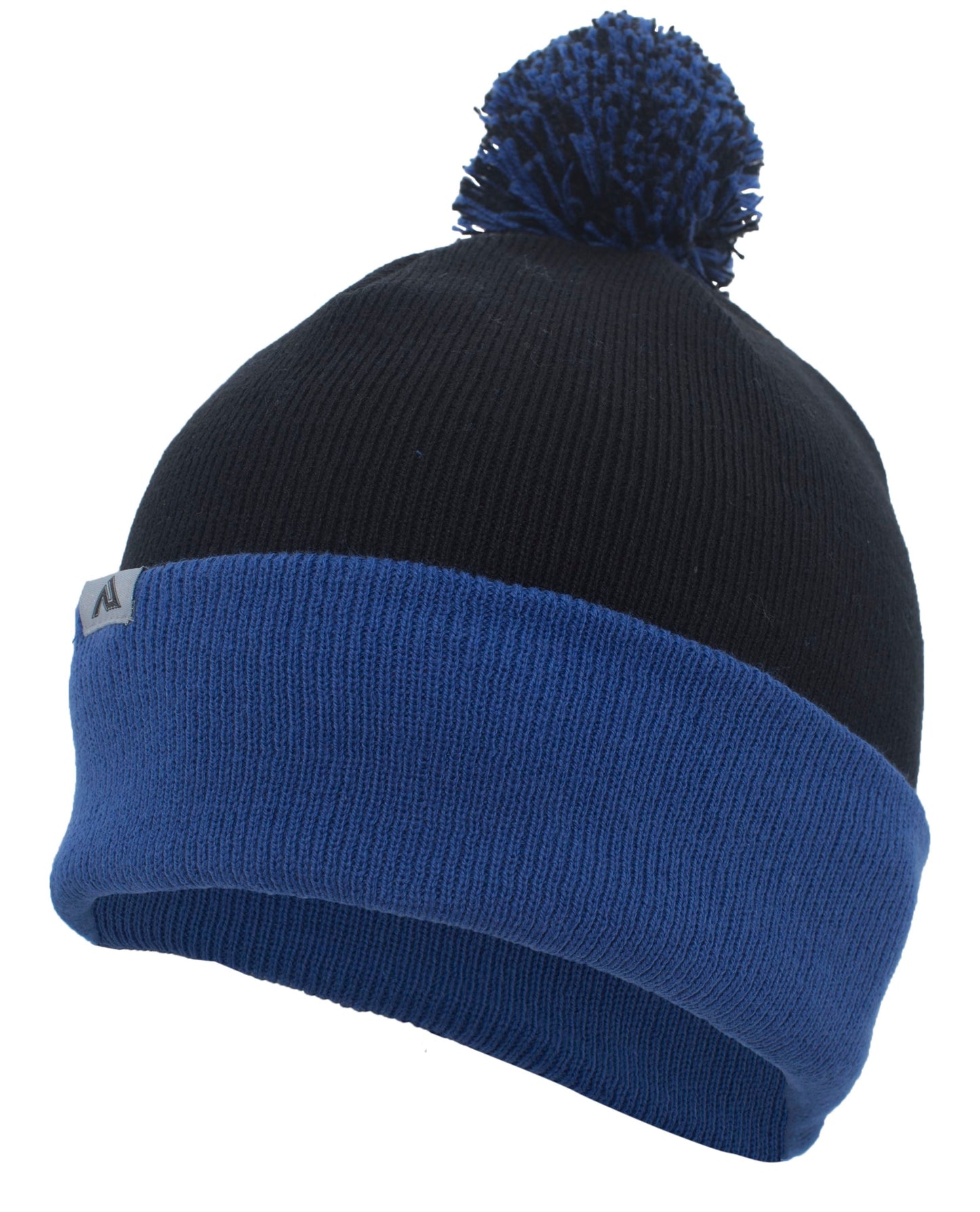 Knit Fold Over Pom-Pom Beanie