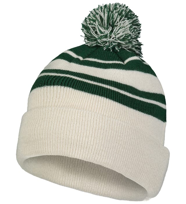 Knit Fold Over Pom-Pom Beanie