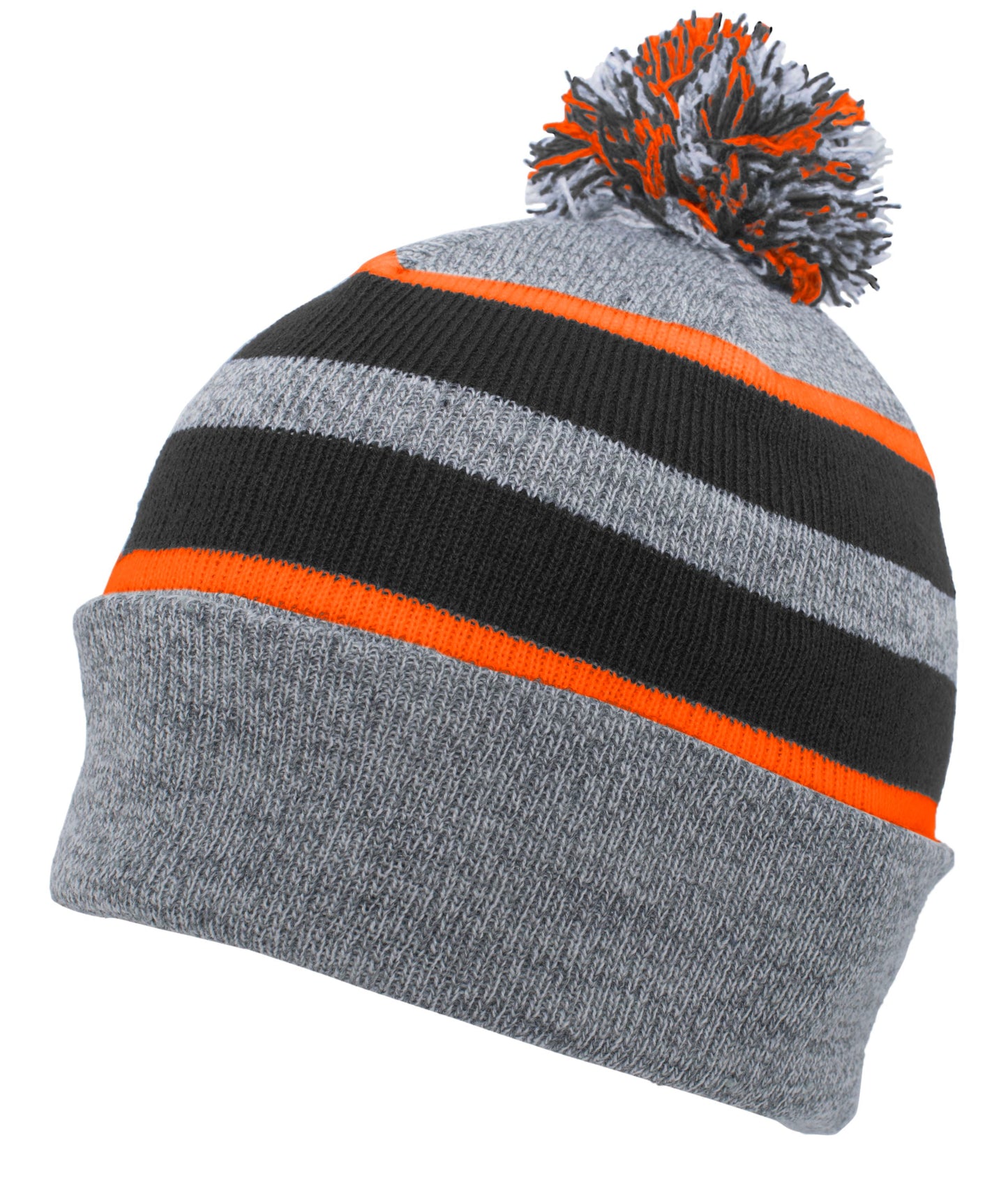 Knit Fold Over Pom-Pom Beanie