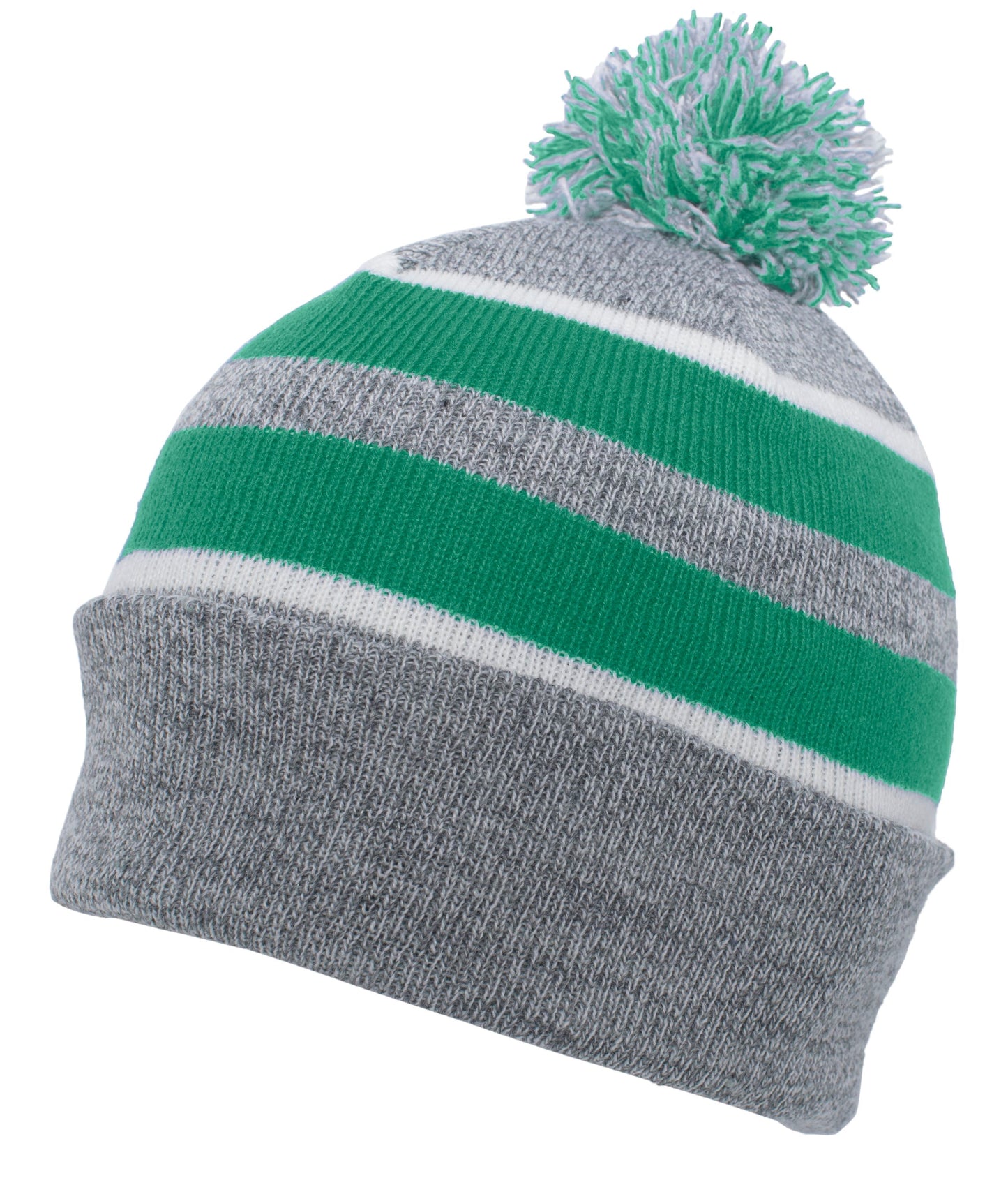 Knit Fold Over Pom-Pom Beanie