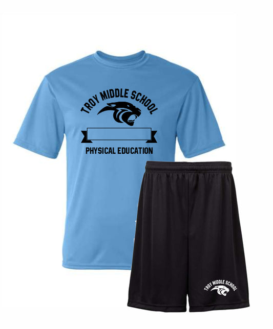 PE Uniform Performance T-shirt & Shorts Bundle