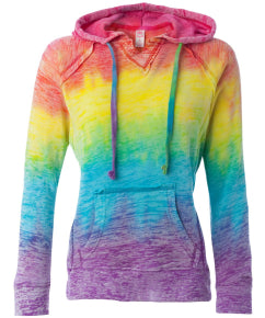 Ladies/Girls Burnout V-Notch Hoodie
