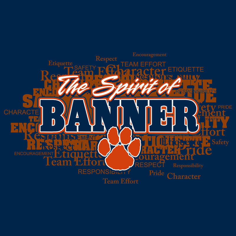 Bold lettering spiritwear design template 02 for school apparel