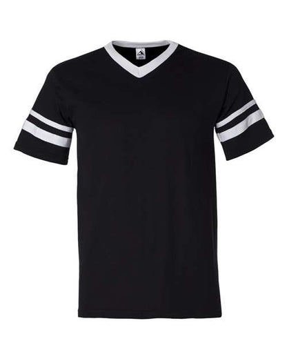 Sleeve Stripe V-Neck Jersey