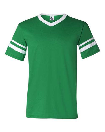 Sleeve Stripe V-Neck Jersey