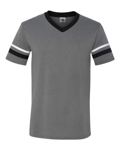 Sleeve Stripe V-Neck Jersey