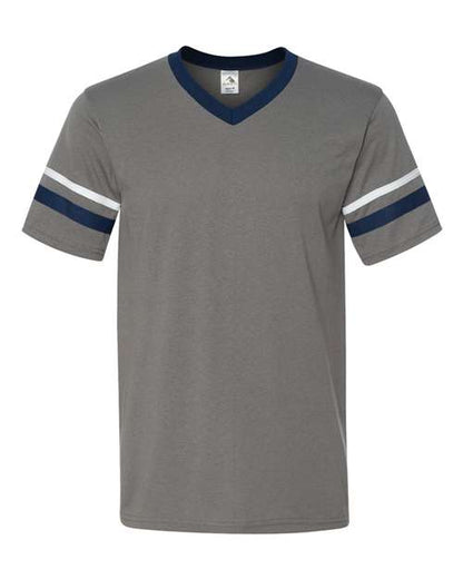 Sleeve Stripe V-Neck Jersey