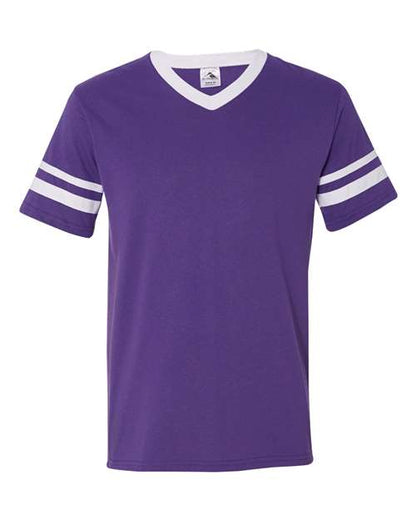 Sleeve Stripe V-Neck Jersey