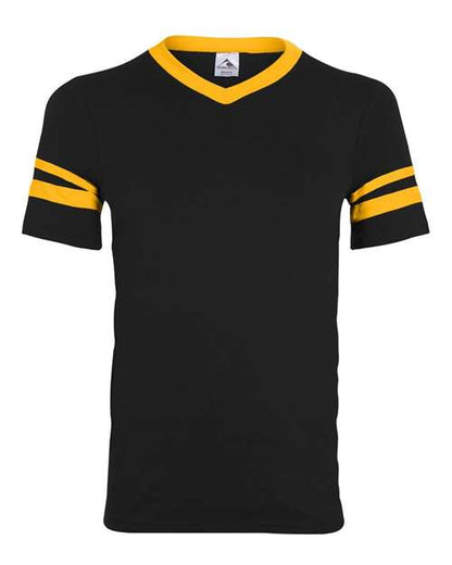 Sleeve Stripe V-Neck Jersey