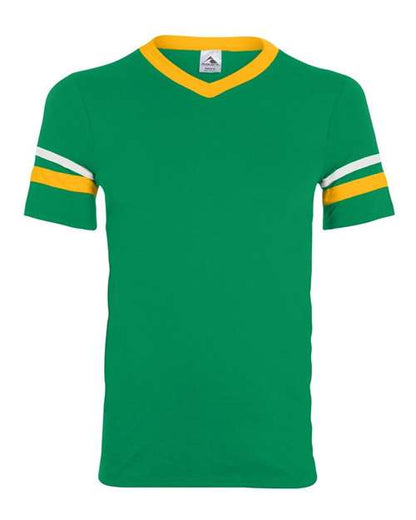 Sleeve Stripe V-Neck Jersey