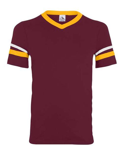 Sleeve Stripe V-Neck Jersey