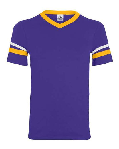 Sleeve Stripe V-Neck Jersey