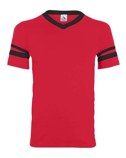 Sleeve Stripe V-Neck Jersey