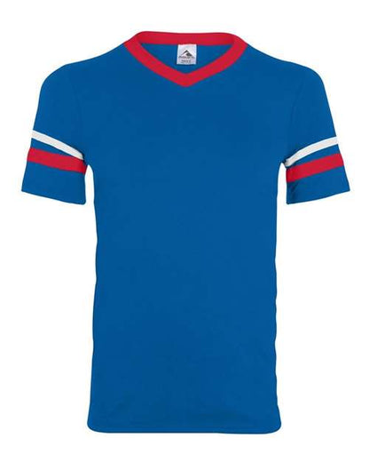 Sleeve Stripe V-Neck Jersey