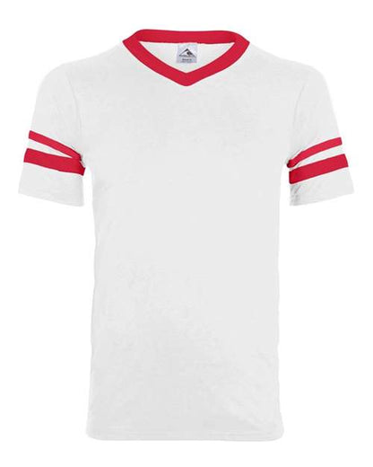 Sleeve Stripe V-Neck Jersey