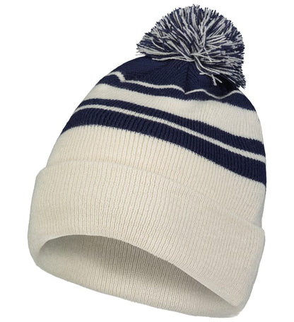 Knit Fold Over Pom-Pom Beanie