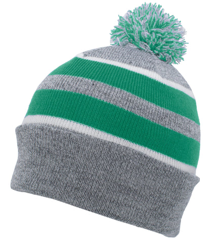 Knit Fold Over Pom-Pom Beanie