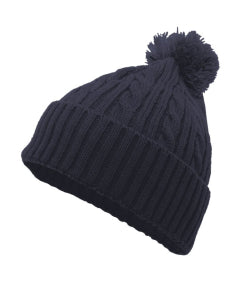 Cable Knit Pom-Pom Beanie (8488937816341)