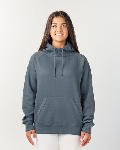 Ladies Scuba Neck Hooded Sweatshirt