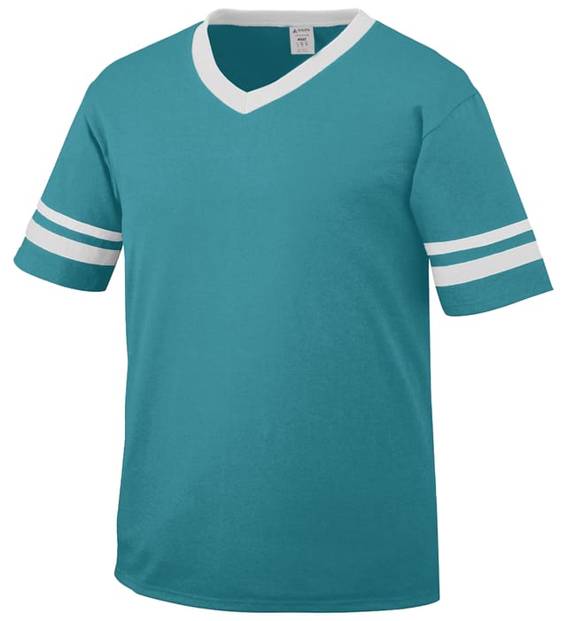 Sleeve Stripe V-Neck Jersey